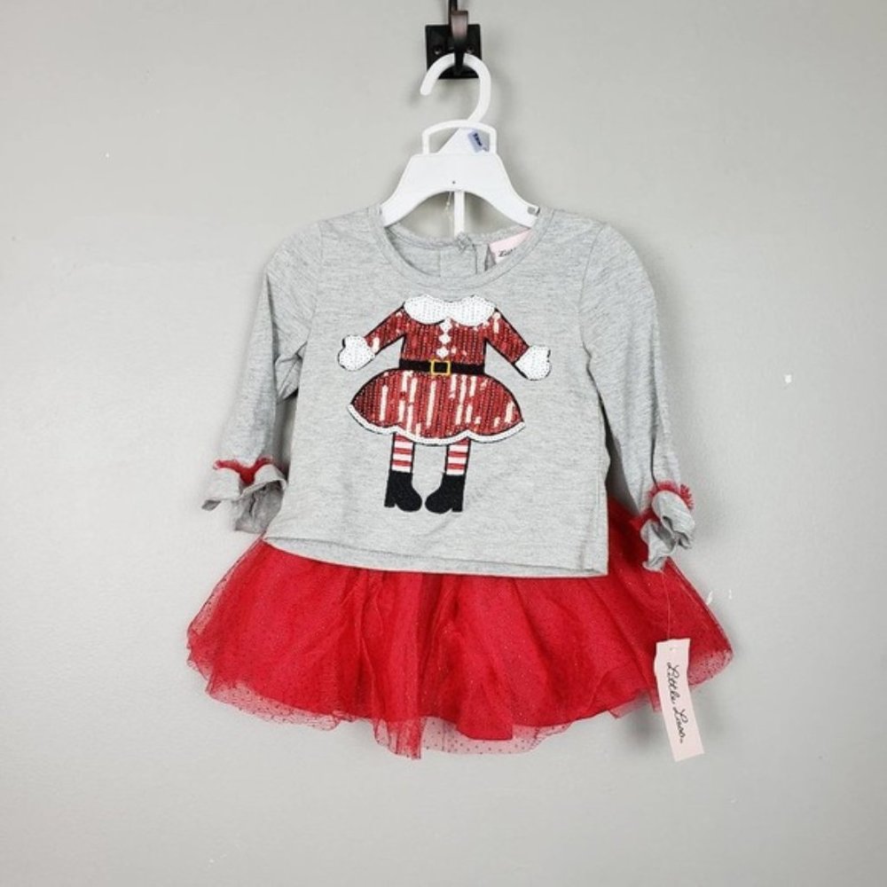 Christmas Red and White Sequin 3 Piece Outfit NEW